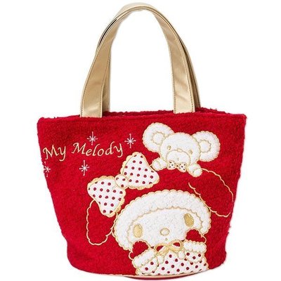 【噗嘟小舖】現貨便宜出清 美樂蒂 手提包 手提袋 紅色聖誕 My Melody 購於日本 SANRIO 三麗鷗