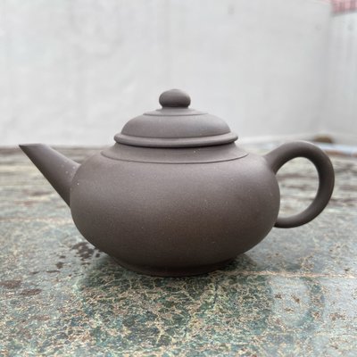 素面黑壺-黑鐵砂茶壺/茶壺/茶具/泡茶用
