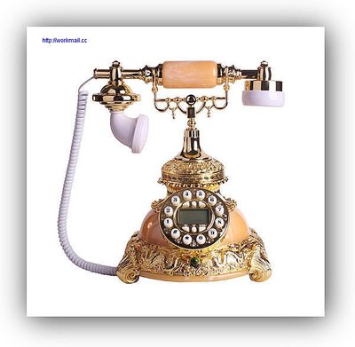 yes99buy加盟-創意客廳電話歐式黃玉時尚仿古電話機來電顯示復古機