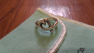 美國Tiffany。心型戒指。純銀925。#12