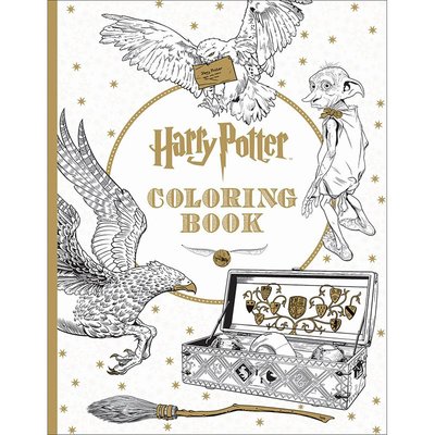 英文版哈利波特harry potter coloring book奇趣魔幻涂色書涂鴉本