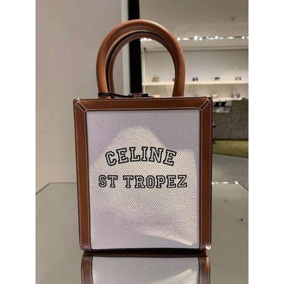 歐洲代購 Celine Mini Vertical CABAS CELINE ST TROPEZ印花帆布及小牛皮小包