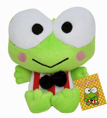 【卡漫迷】 大眼蛙 玩偶 16CM 黑領結 ㊣版 絨毛娃娃 附吸盤 青蛙 Keroppi 可洛比 吊飾 擺飾
