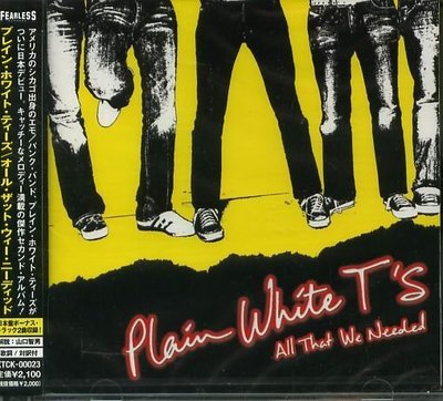 K - Plain White T's - All That We Needed - 日版 CD+2BONUS NEW