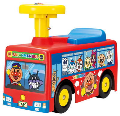 【唯愛日本】4971404320307 麵包超人 公車 四輪 音樂 滑步車玩具 滑步車 玩具箱 學步車 戶外 玩具 禮物