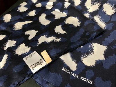 售出～［日本製】真絲 蠶絲 MICHAEL KORS 100%絹 絲巾 領巾 手帕