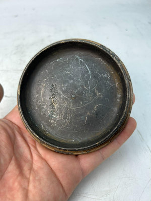 日本銅器 龍文堂鐵壺蓋 純銅茶壺蓋 銀摘 內9.5cm 外1