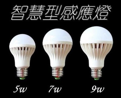 LED燈泡 7W E27 聲光控智慧型LED感應燈 智慧型LED燈泡 人體感應燈 節能燈泡