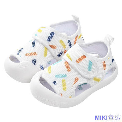 MK童裝寶寶涼鞋男學步鞋夏季軟底防滑0一1-3歲嬰兒網布嬰幼兒女寶寶鞋子