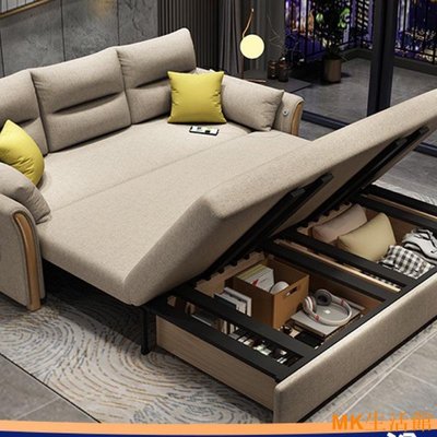 MK生活館沙發床 多功能可摺疊 沙發兩用 可伸縮單人床雙人加大折詁床 客廳小戶型網紅款坐臥家用懶人沙發大床