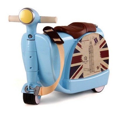 【Miss Caramel】兒童旅行行李箱 兒童玩具行李箱 玩具摩托車 可騎 可收納 兒童多功能行李箱 粉色現貨