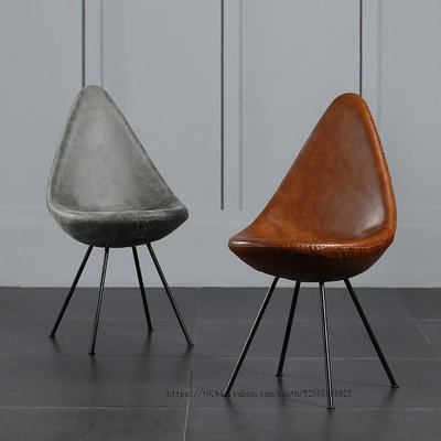 北歐水滴椅設計師餐椅家用軟包休閑椅個性創意辦公椅現代簡約椅子