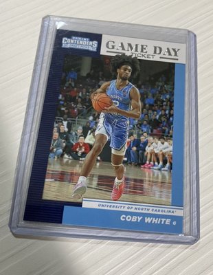 COBY WHITE 2019 CONTENDERS DRAFT PICKS #8 GAME DAY TICKET