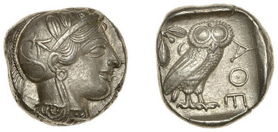 雅典娜貓頭鷹銀幣（已售欣賞）13773