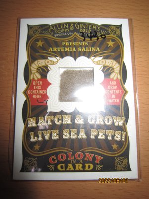 2012 Topps Allen & Ginter Artemia Salina Hatch & Grow Live