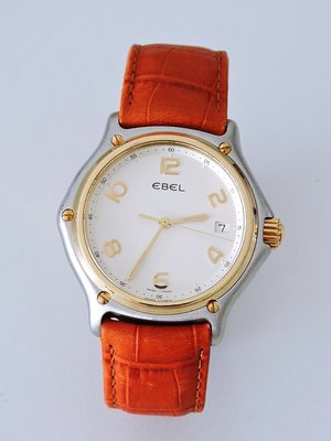 真品 正18K半金 Ebel 玉寶 典藏時尚男性腕錶 (張曼玉代言)