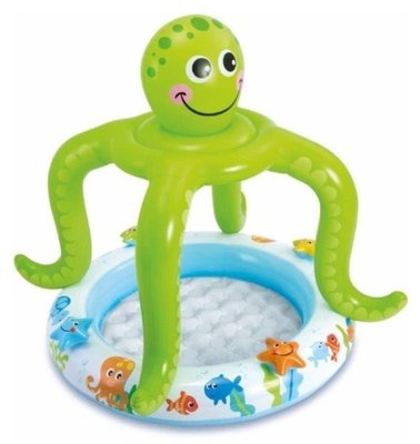 ~~INTEX 57115 章魚 嬰幼兒充氣遮陽游泳池 戲水池~~