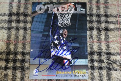 Jermaine O'Neal 1997 Score Board 小歐尼爾 夢幻隊少見超大簽跡新人簽名卡