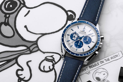 【翰貝格名牌館】全新真品 OMEGA Speedmaster Snoopy 第三代 史努比 50週年 登月 計時 紀念錶 現貨