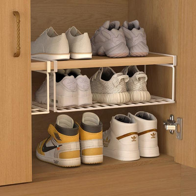 #置物架 鞋柜分層隔板鞋子收納神器省空間柜子分層掛架鞋托分割鞋架分隔層