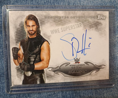 2015 TOPPS WWE UNDISPUTED SETH ROLLINS 簽名卡 卡面簽 無限量編號
