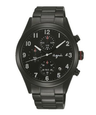 agnes b. 情人限量巴黎時尚計時腕錶/黑面 / 40mm / BM3011X1