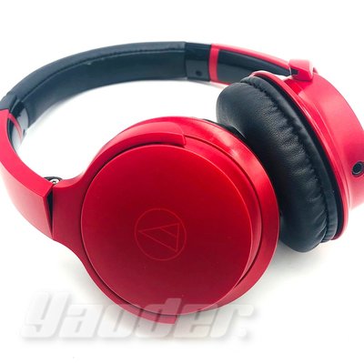 【福利品】鐵三角 ATH-AR3 紅 (1) 便攜型耳罩式耳機 送收納袋