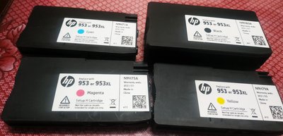 HP 953XL啟動原廠墨水匣（歐洲版的HP 955，一黑三彩1050元）