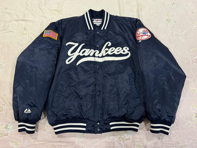 Majestic MLB New York Yankees 洋基隊 球員版 Pro 實戰 電繡 棒球外套