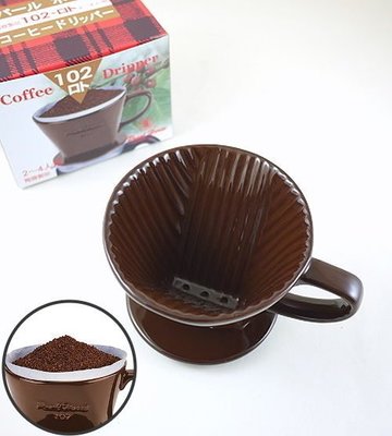 《好媳婦》寶馬牌『日本製陶瓷滴漏式咖啡濾器2-4人用』手沖咖啡滴漏式濾器要搭配濾紙用