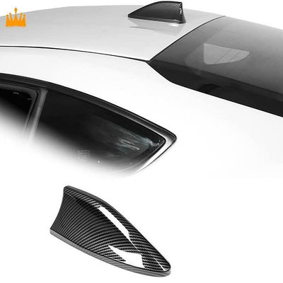 SUBARU 1 件適用於 86斯巴魯 BRZ 2022 汽車車頂鯊魚鰭天線蓋貼紙裝飾配件 - ABS 碳纖維更換
