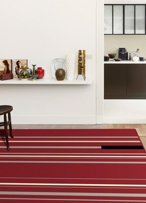 【范登伯格】普羅旺斯紅條紋線條設計元素進口地毯.最後5條.賠售價2290元含運-140x200cm