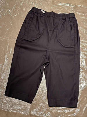 whiple 黑漆漆的魚鰓造型口袋半垮褲