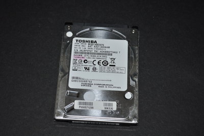 Toshiba 750G 2.5吋 筆電硬碟 MQ01ABD075 使用2241小時 平均讀速99M/s 無異聲 無壞軌