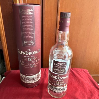 GLENDRONACH 格蘭多納12年威士忌空酒瓶/多用途玻璃空瓶/水瓶/酒瓶/裝飾/容器/花器