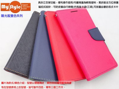 壹My style台灣製造 Xiaomi 紅米6 M1804C3DH 雙色系經典側掀皮套 陽光風系保護套