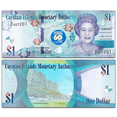 【千位小號】開曼群島1元 憲法60周年紀念鈔 2020年全新UNC P-W44 紀念幣 紀念鈔