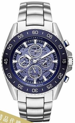 雅格時尚精品代購Michael Kors MK9024 三眼計時 鋼帶自動機械腕錶 計時碼錶 歐美時尚 美國代購