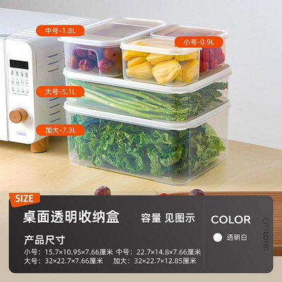 9ZRT禧天龍保鮮盒透明食物收納盒家用冰箱廚房蔬菜水果盒密封冷藏
