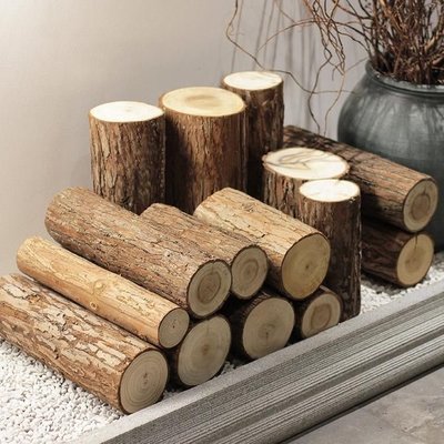 熱賣 ~清倉壁爐裝飾木頭原木小木樁木材木柴圍欄木頭柵欄實木