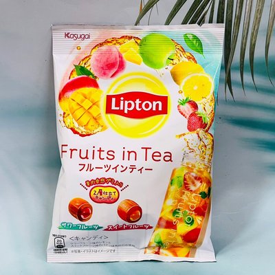 日本 Kasugai 春日井 立頓 Lipton 水果茶風味夾心糖 61g 果肉食感