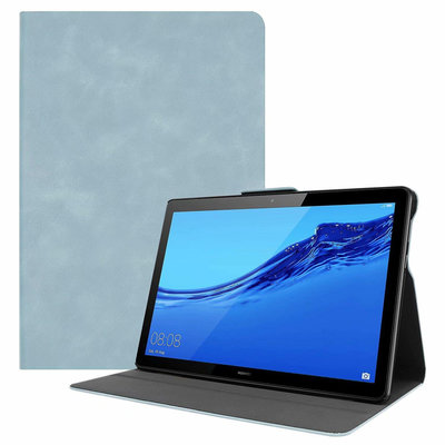 平板保護殼 適用華為mediapad T5 10平板保護套 榮耀平板5 10.1寸牛皮紋皮套 平板電腦保護套 平板皮套