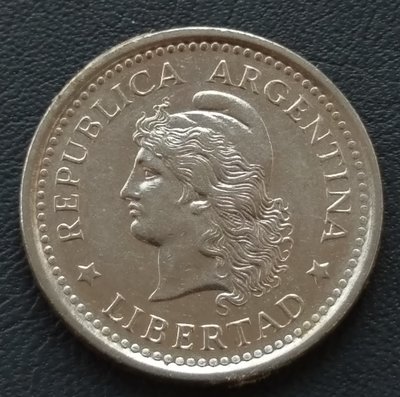 阿根廷    1959年   1披索   鎳幣   571