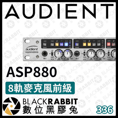 數位黑膠兔【 Audient ASP880 8軌 麥克風前級 】類比數位轉換器 內建ADC 1U機櫃大小 附音樂編輯軟體