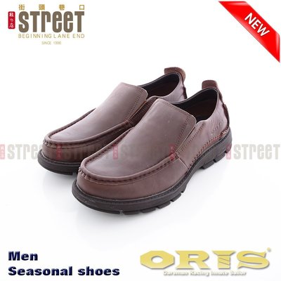 【街頭巷口 Street】 ORIS 男款 新品 一腳登式 厚底防滑設計 帆船鞋 SB1490303 咖啡色
