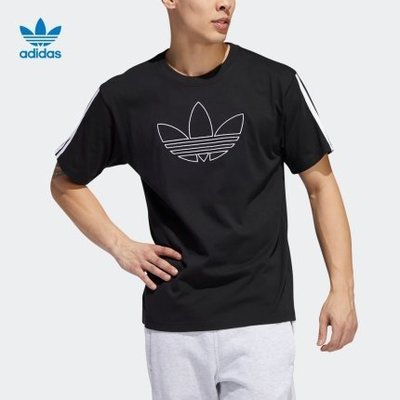 現貨熱銷-Adidas OUTLINE TREFOIL TEE 愛迪達 男生 棉T Ed6263 ed6265