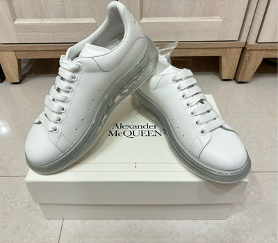 全新正品 ALEXANDER MCQUEEN Oversized Platform Sneakers US9 麥昆鞋 氣墊款 白尾
