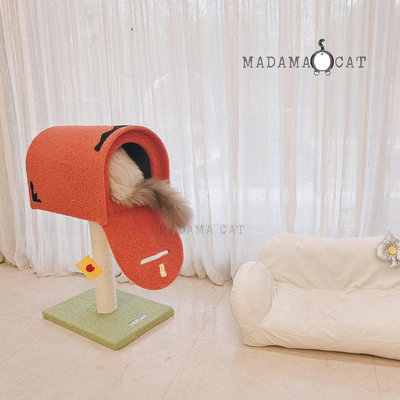 【現貨】MADAMA CAT收信啦~tinypet紅色信箱貓爬架劍麻貓抓柱 可代貓窩 自行安裝