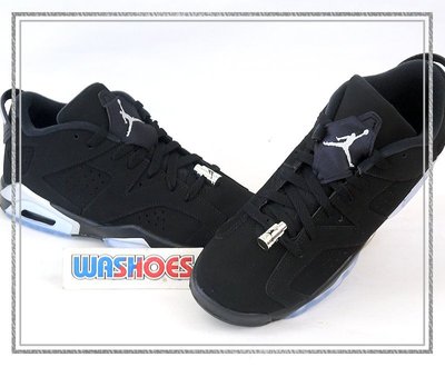 Washoes Nike Air Jordan 6 Low Chrome 黑銀 768881-003 US 9.5 無盒