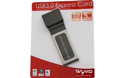 點子-北投◎WYVO PCMCIA Express Card USB 3.0介面卡◎支援WIN 7，1埠，超便宜100元